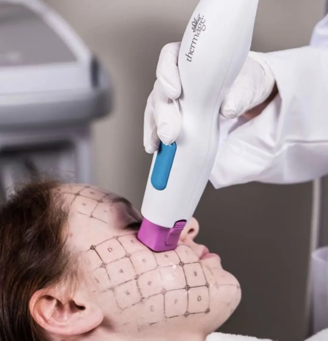 Woman Receiving Thermage Skin Tightening Treatment in Asheboro, NC